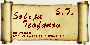 Sofija Teofanov vizit kartica